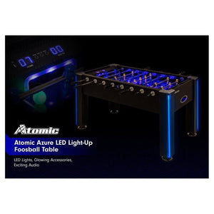 Atomic Azure LED Light Up Foosball Table-epicrecrooms.com