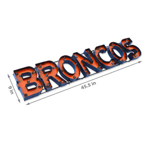 Imperial Denver Broncos Lighted Recycled Metal Team Name Sign-epicrecrooms.com