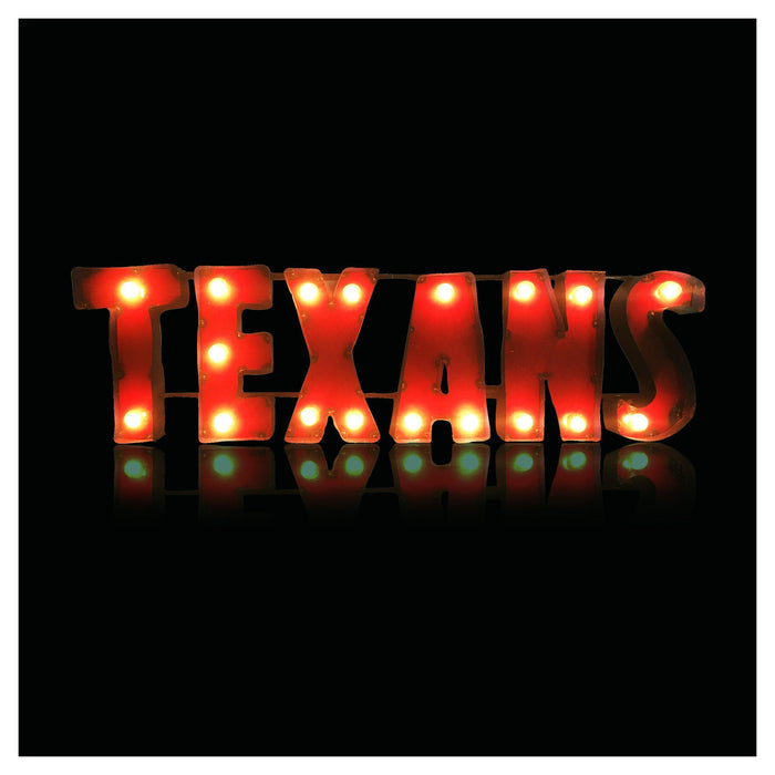 Imperial Houston Texans Lighted Recycled Metal Team Name Sign