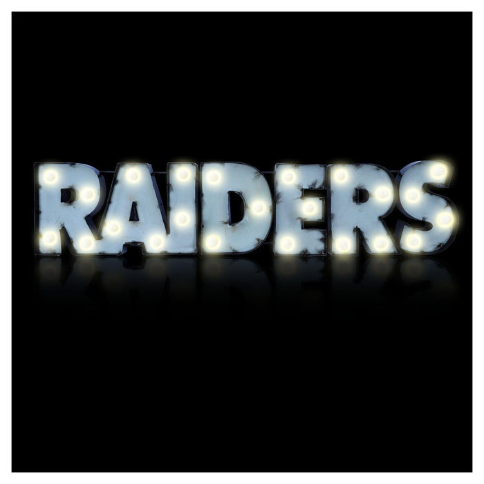 Imperial Las Vegas Raiders Lighted Recycled Metal Team Name Sign