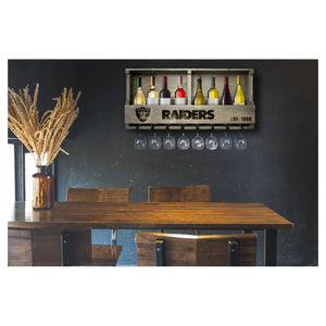 Imperial Las Vegas Raiders Reclaimed Wood Bar Shelf-epicrecrooms.com