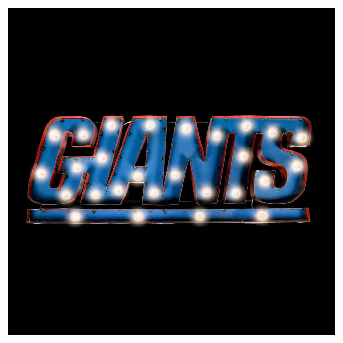 Imperial New York Giants Lighted Recycled Metal Team Name Sign