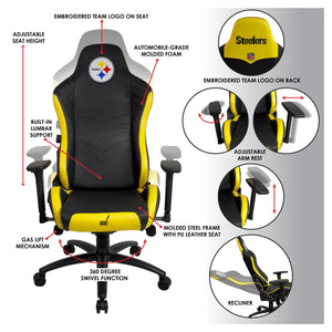 Imperial Pittsburgh Steelers Pro-Series Gaming Chair-epicrecrooms.com