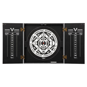 Viper Hideaway Dartboard Cabinet with Reversible Traditional and Baseball Dartboard-epicrecrooms.com