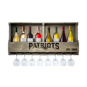 Imperial New England Patriots Reclaimed Wood Bar Shelf-epicrecrooms.com