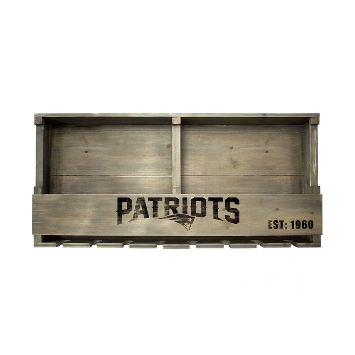 Imperial New England Patriots Reclaimed Wood Bar Shelf