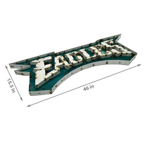 Imperial Philadelphia Eagles Lighted Recycled Metal Team Name Sign-epicrecrooms.com