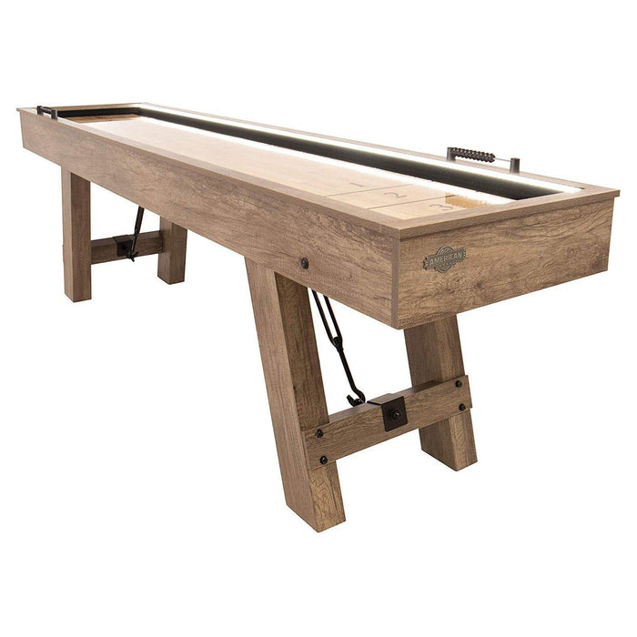 American Legend Brookdale 9' LED Light Up Shuffleboard and Bowling Table