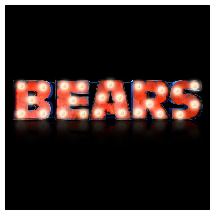 Imperial Chicago Bears Lighted Recycled Metal Team Name Sign