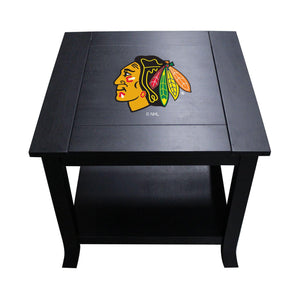 Imperial Chicago Blackhawks Side Table-epicrecrooms.com
