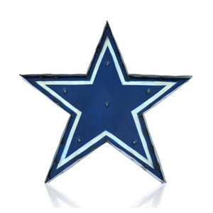 Imperial Dallas Cowboys Lighted Recycled Metal Logo Signs-epicrecrooms.com