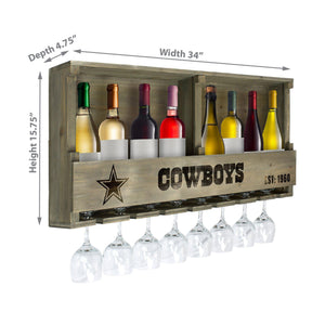 Imperial Dallas Cowboys Reclaimed Wood Bar Shelf-epicrecrooms.com