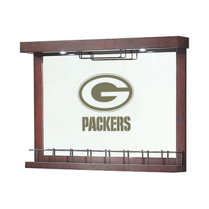 Imperial Green Bay Packers Mirrored Wall Bar-epicrecrooms.com