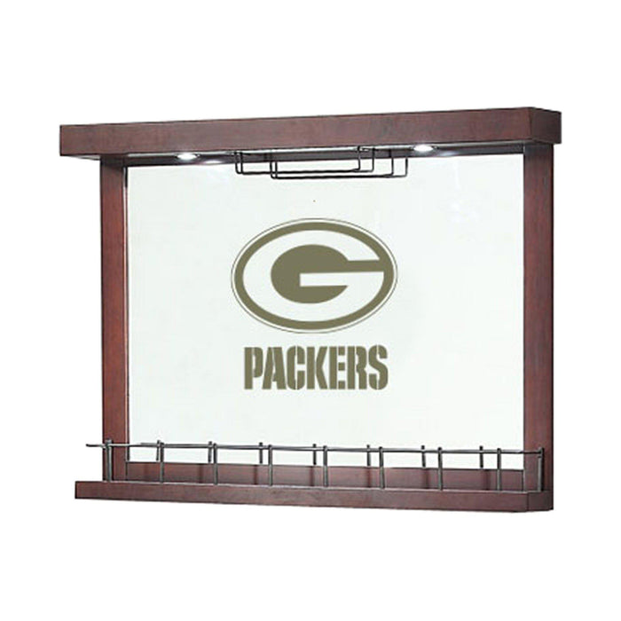 Imperial Green Bay Packers Mirrored Wall Bar