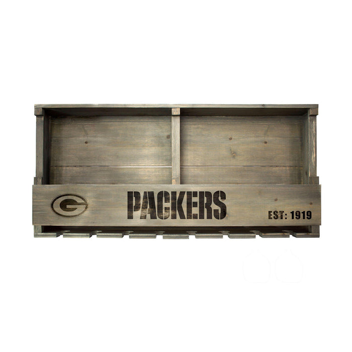 Imperial Green Bay Packers Reclaimed Wood Bar Shelf