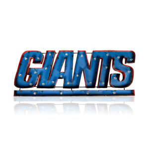 Imperial New York Giants Lighted Recycled Metal Team Name Sign-epicrecrooms.com