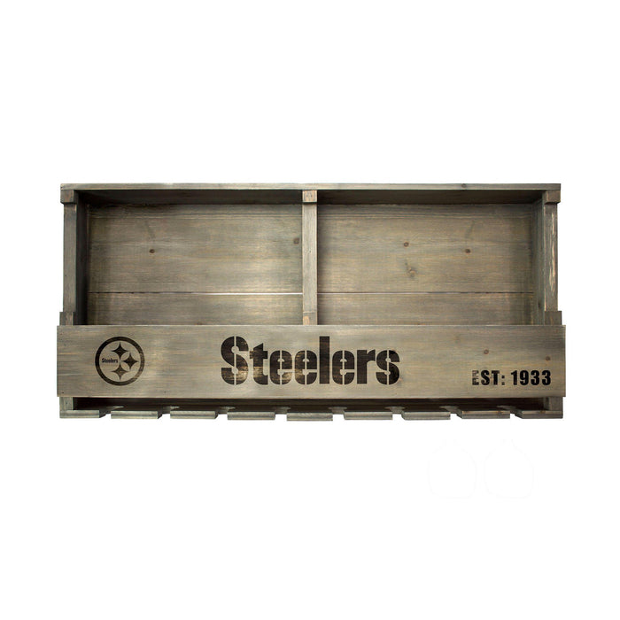Imperial Pittsburgh Steelers Reclaimed Wood Bar Shelf