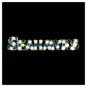 Imperial Seattle Seahawks Lighted Recycled Metal Team Name Sign-epicrecrooms.com