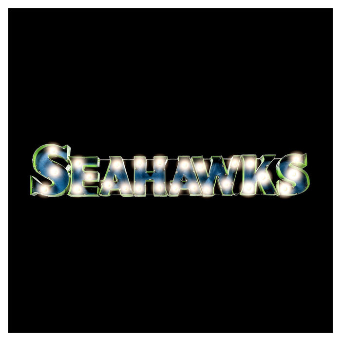Imperial Seattle Seahawks Lighted Recycled Metal Team Name Sign
