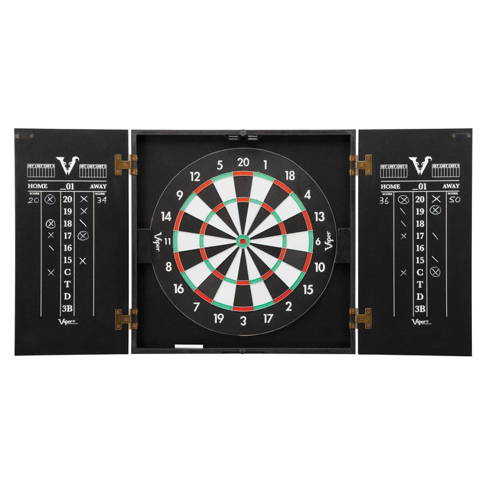 Viper Hideaway Dartboard Cabinet with Reversible Traditional and Baseball Dartboard