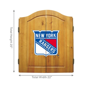 Imperial New York Rangers Dartboard Cabinet Set-epicrecrooms.com