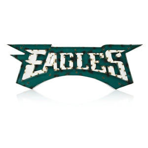 Imperial Philadelphia Eagles Lighted Recycled Metal Team Name Sign-epicrecrooms.com