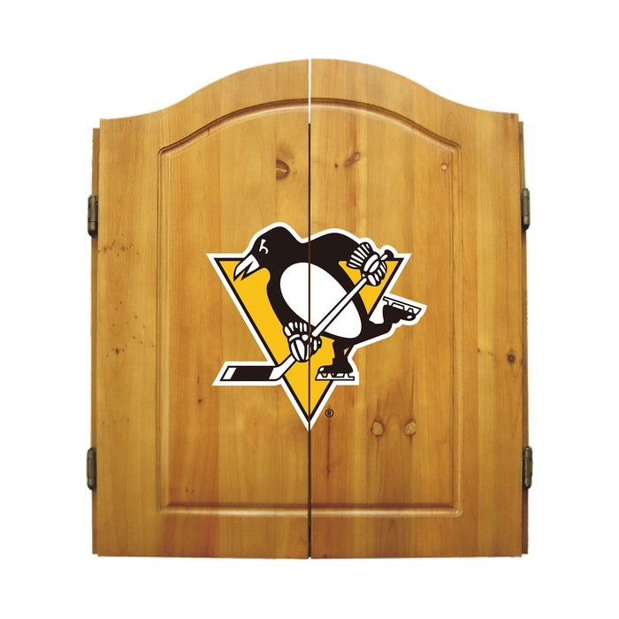 Imperial Pittsburgh Penguins Dartboard Cabinet Set